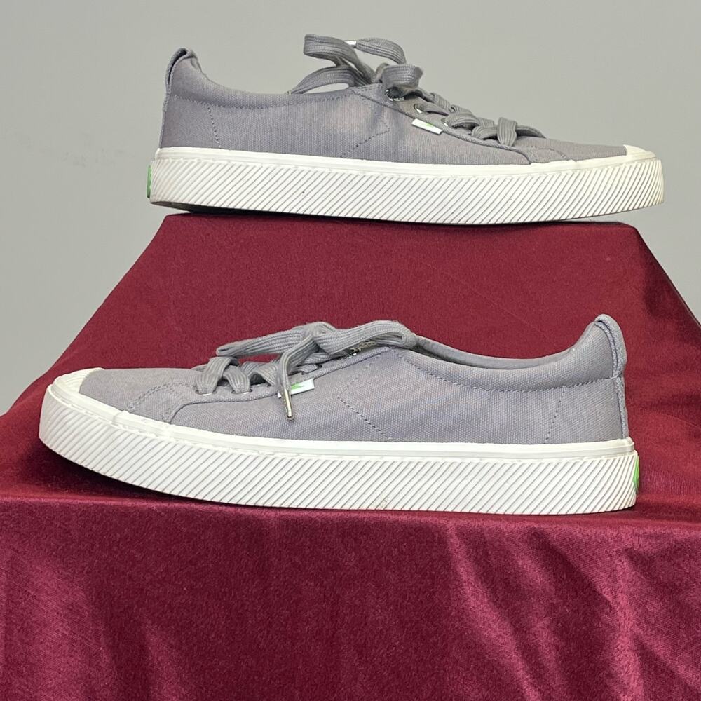 Cariuma OCA Low Grey Canvas Sustainable Organic Vegan Shoes 8.5 - Picture 2 of 9